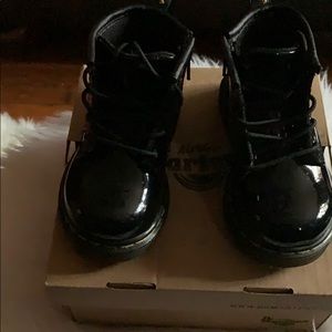 Black patent leather Dr. Martens
